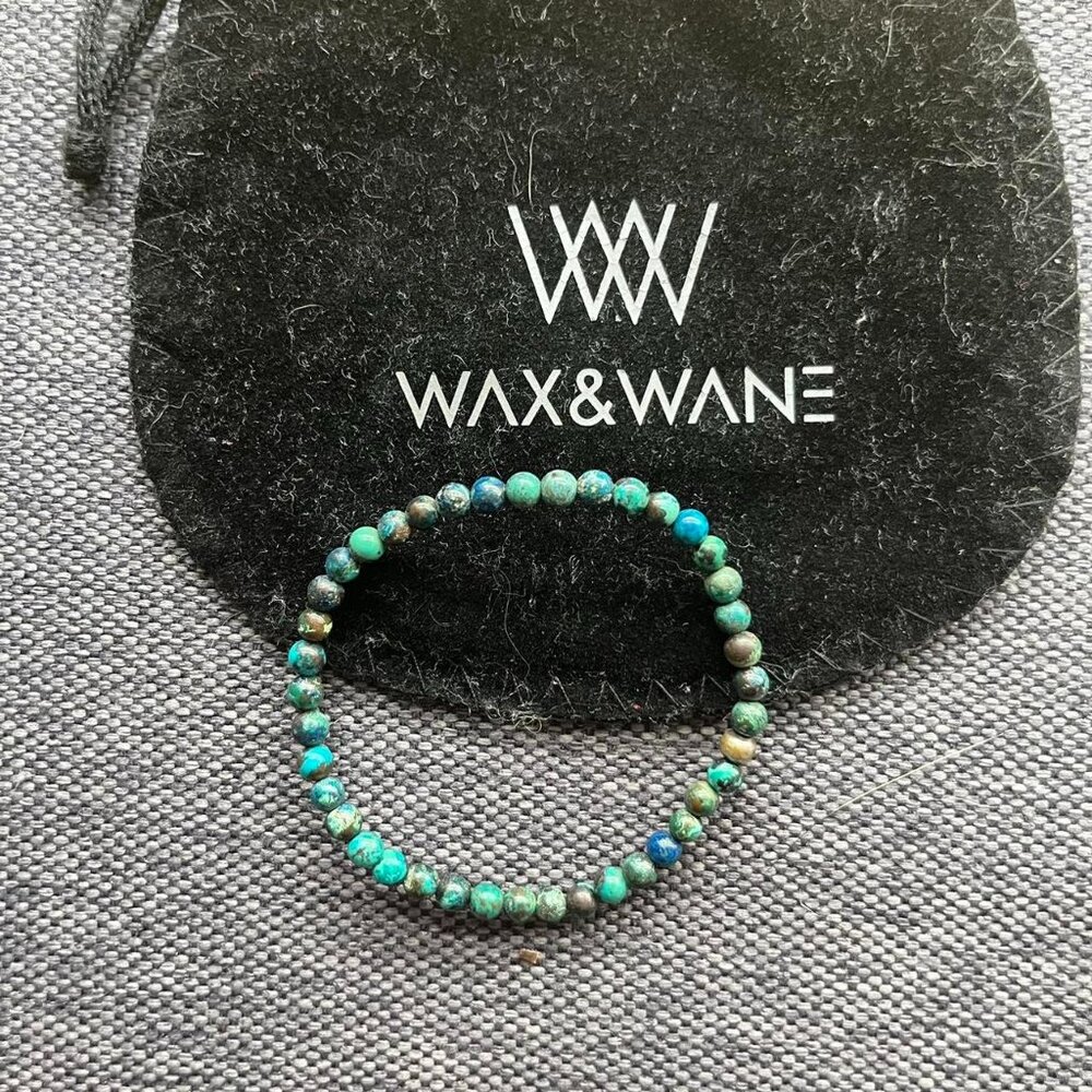 Wax & Wane chrysocolla bracelet 4MM!
